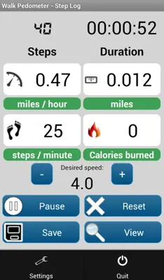 Walk Pedometer - Step Log android App screenshot 1