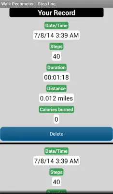 Walk Pedometer - Step Log android App screenshot 3