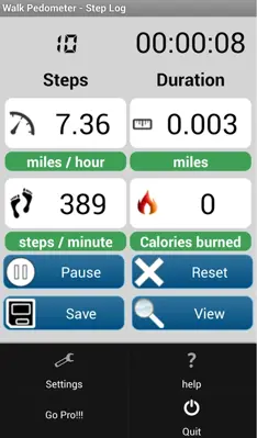 Walk Pedometer - Step Log android App screenshot 4